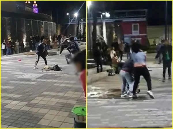Parque de Rumipamba convertido en ‘campo de batalla’ tras pelea entre vendedores ambulantes