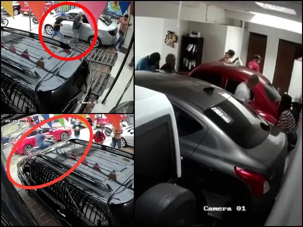 No dejaron ni entregar el domicilio, sacaron armas y atracaron a todos en un concesionario en Cali