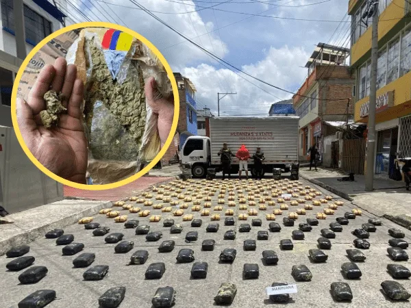 En actividades operativas contra el narcotráfico, se hizo la captura de tres personas transportando marihuana en camión y automóvil en el Pedregal, Nariño.
