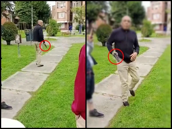 En Bogotá: sacó un arma, amenazó e increpó porque le reclamaron al haber pateado a un perro