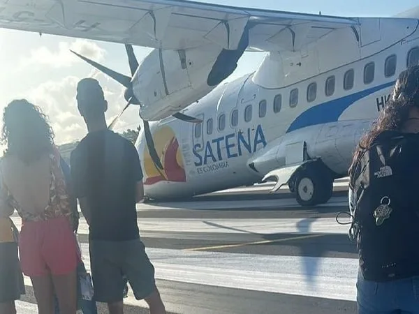 Avión de Satena se accidentó en San Andrés.