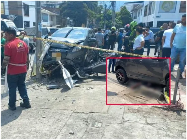 En Cali, presunto caso de fleteo terminó en un grave accidente, arrollaron a los dos sujetos que huían en moto