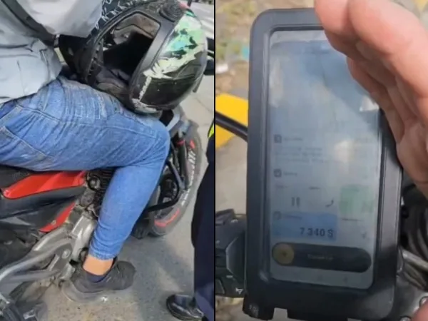 Malestar por agente de Tránsito que "interrogó y cuestionó" a motociclista por plataforma de Movilidad, en Cali