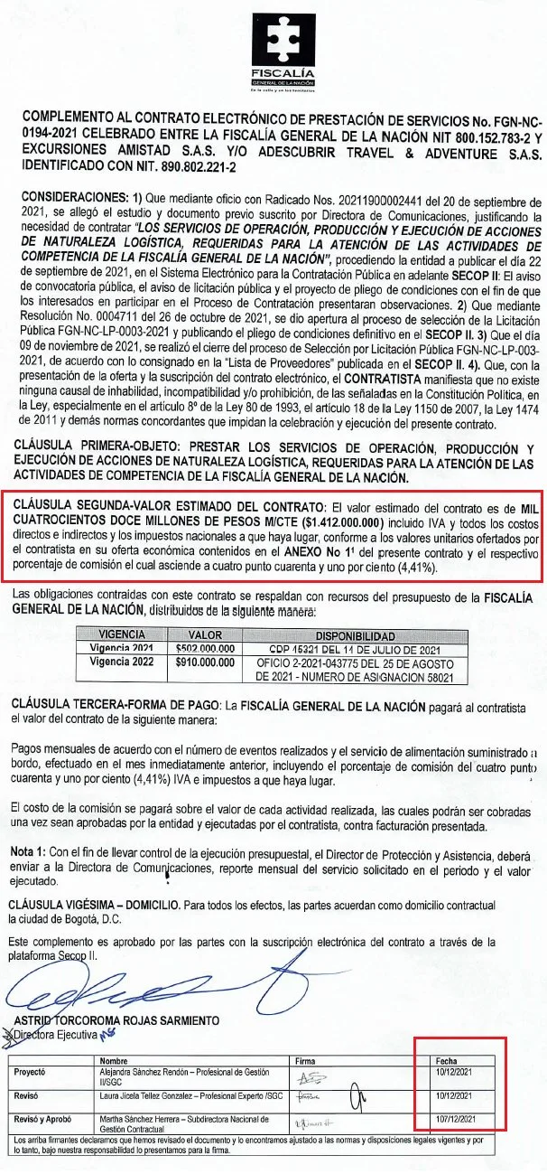 fiscal Barbosa contrato millonario con Adescubrir