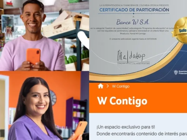 ‘W Contigo’, el portal de Banco W, obtiene sello de calidad de la Superintendencia Financiera por su enfoque de educación