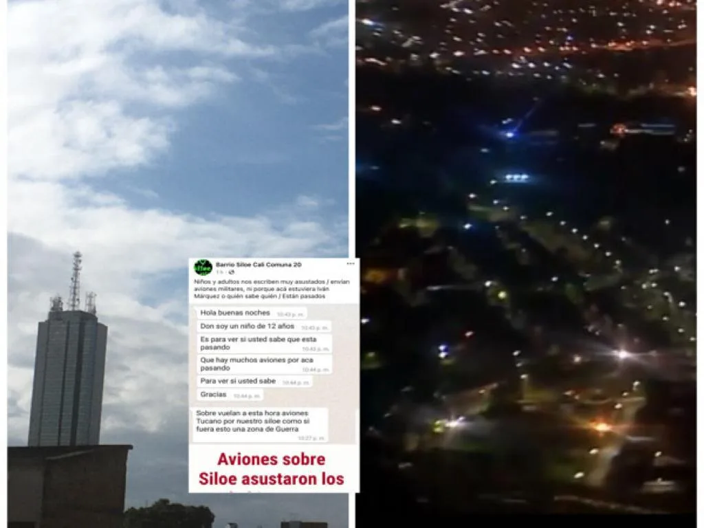 sobrevuelos Cali paro nacional