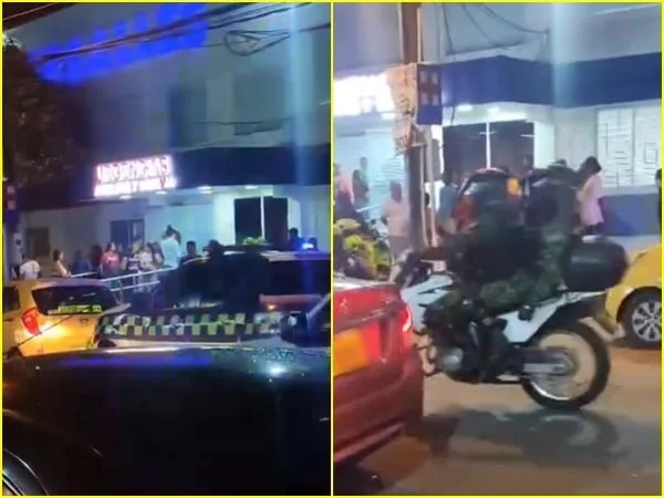 Dos hombres armados ingresaron a la clínica Versalles de Cali y dispararon contra una persona que había llegado previamente con lesiones