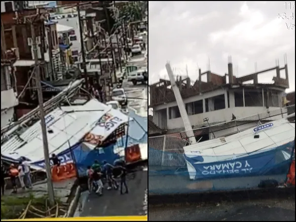 Valla publicitaria que se cayó en Cali tenía "permisos", su dueño tendrá que responder por los daños: Alcaldía