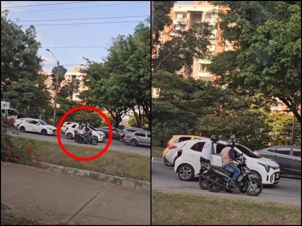¡Ya están pasados! abrieron las puertas del carro y los atracaron: tres 'motoladrones' en la Simón Bolívar