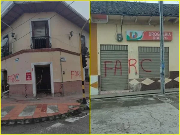 Temor en Cumbal: Con explosivos destruyeron la Alcaldía y pintaron casas con grafitis de las Farc