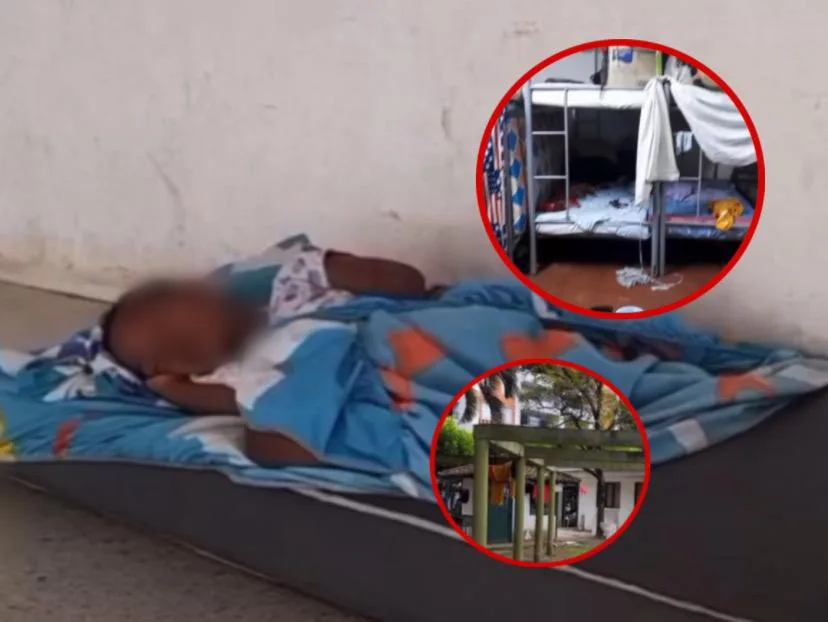 "Estamos llevados...esto es un caos", en el albergue Pardo Llada en Cali, familias desalojadas esperan soluciones