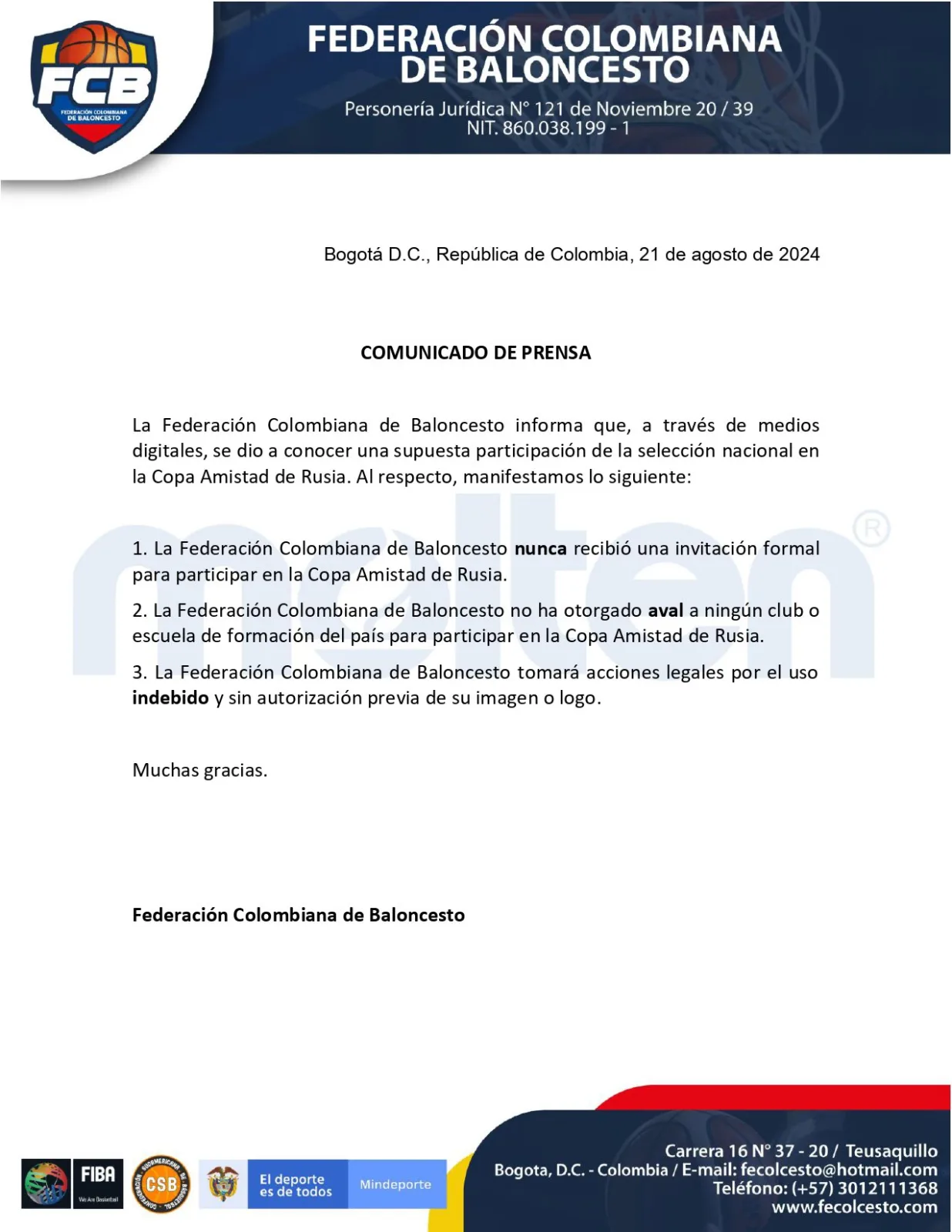Colombiano hackea a la federación y envió un equipo fake de baloncesto a torneo en Rusia: eran sus amigos
