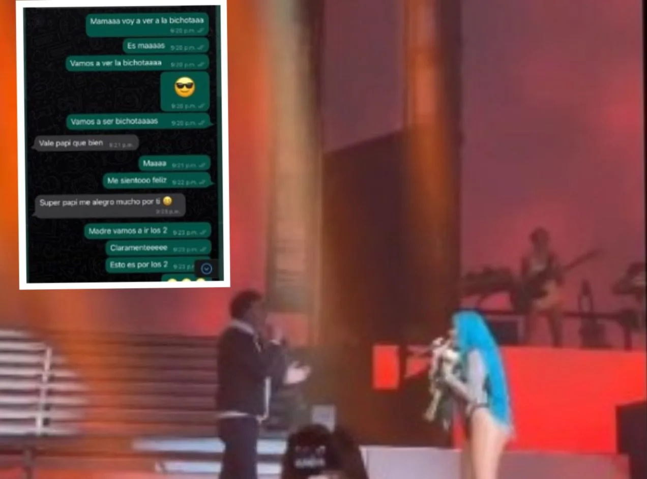 Karol G regaló entradas a Sebastián y su mamá