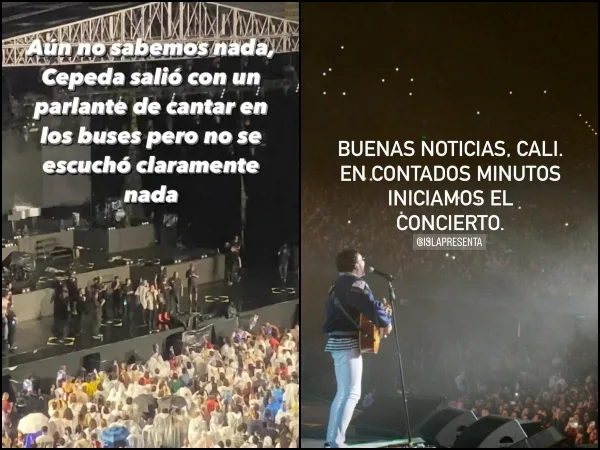Tremendo aguacero "casi daña concierto de Cepeda a más de uno": La gente usó bolsas, aguantó y "al final se logró"