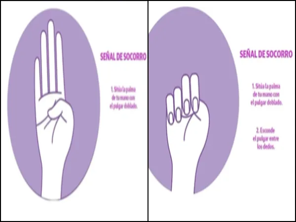 Señal de socorro para mujeres
