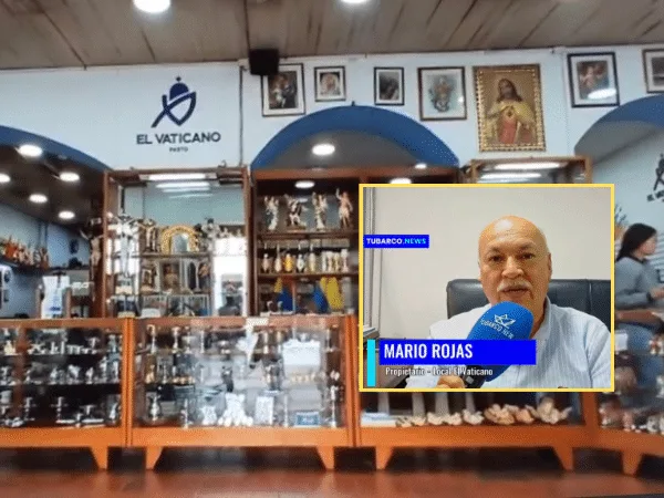 El Vaticano es reconocido en Pasto por su venta de elementos religiosos, placas y trofeos.