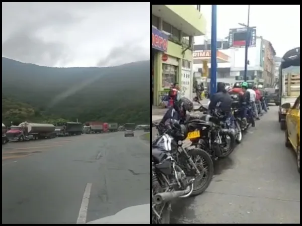 Nariño: la vía alterna que conduce a La Unión se está hundiendo, movilidad se complica y ya hay filas para comprar combustible