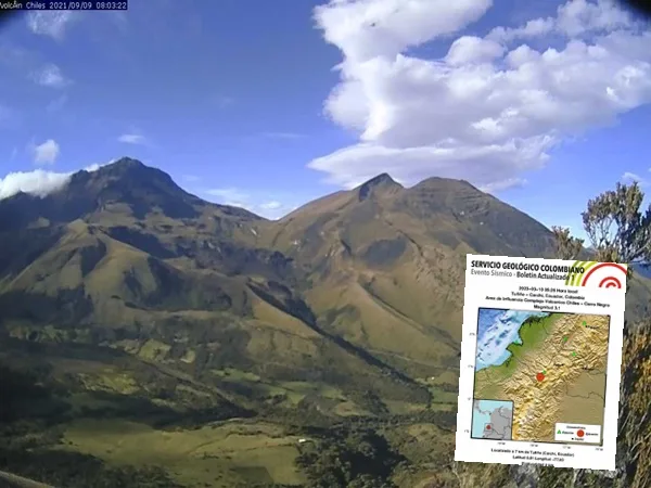 Alerta en Nariño: aumentó la sismicidad de los volcanes Chiles y Cerro Negro, van 2200 sismos