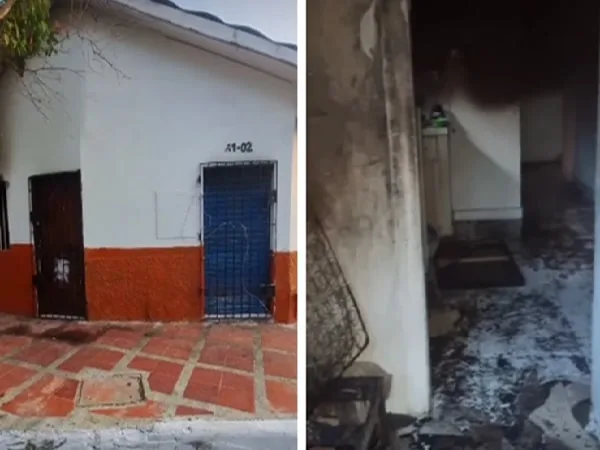 Casa se incendió en Barranquilla.