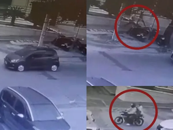Ladrón se bajó de un carro, cometió el atraco y huyó en moto como parrillero, en Barranquilla