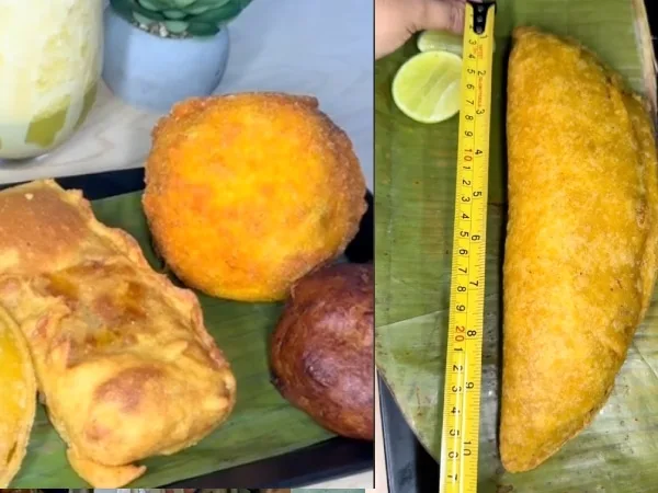 Buena fritanga y la empanada mas grande que esta causando furor en Cali : mide 25 cm