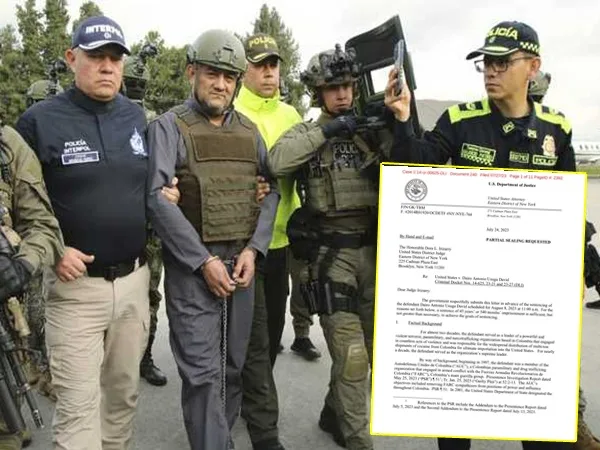 La petición se dio a conocer en una carta de 11 páginas enviada a la jueza Dora Irizarry. La condena del extraditado Otoniel sería una de las penas más altas.