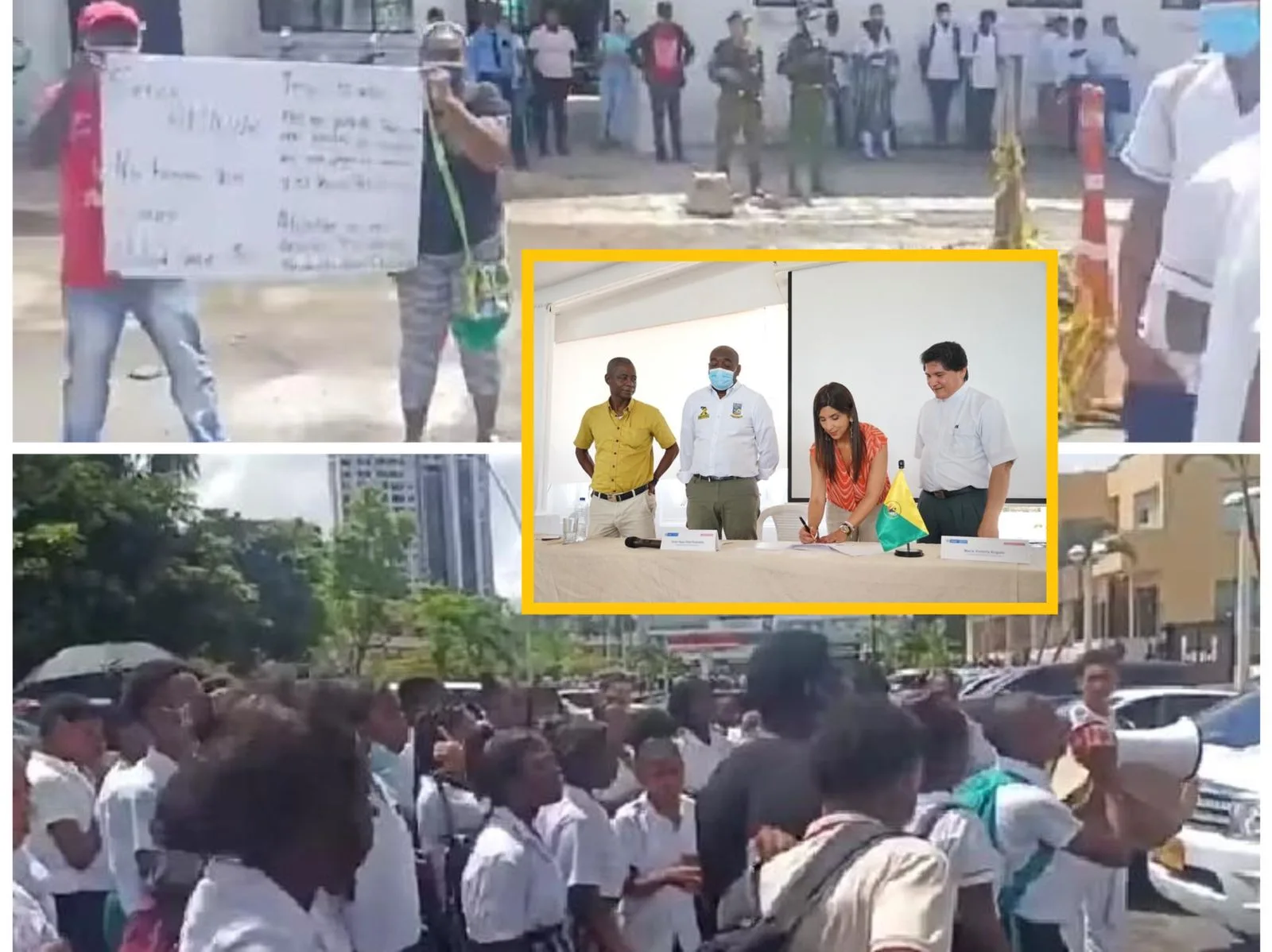 Que la ministra y el alcalde "nos escuchen": estudiantes de Buenaventura denuncian estar "sin PAE y con goteras en los colegios"