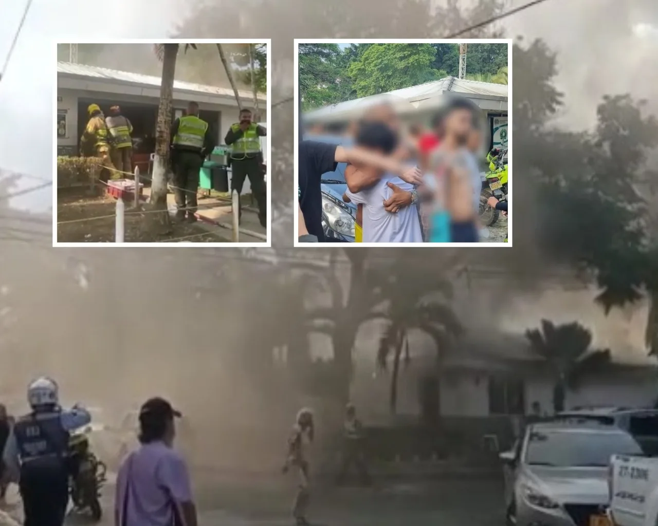 Tensión en Cali: Por falla eléctrica se incendió estación policial con 49 presos