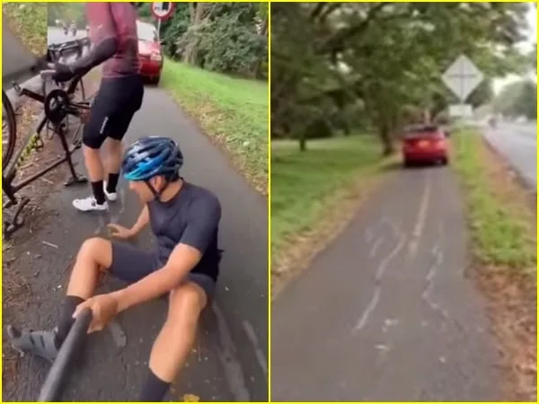 ¿Por no pagar peaje? conductor tomó decidió tomar el bicicarril y poner en riesgo a ciclistas