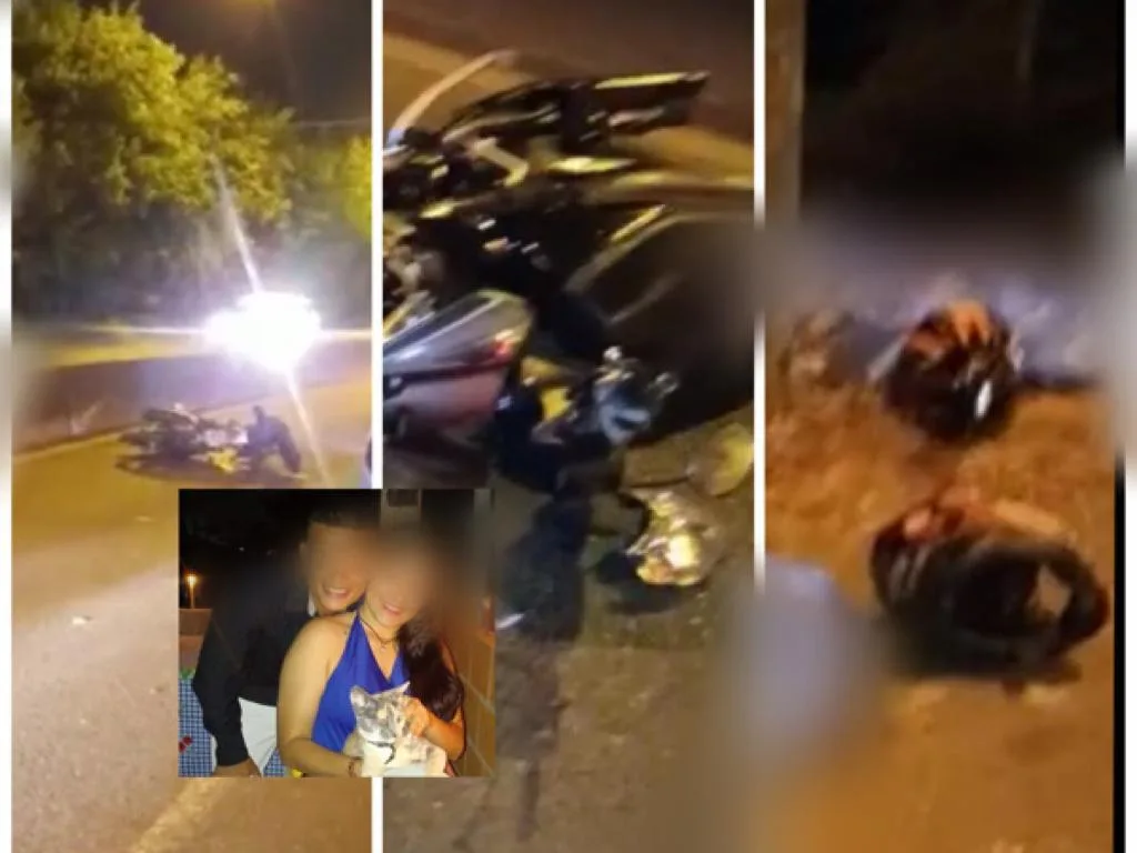 Katherine y Ricardo, la pareja que falleció en la vía Cali - Jamundí: la moto chocó contra un poste