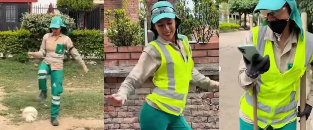 Con una coreografía y mucha ilusión, joven operaria de aseo huilense aspira a compartir escenario con Shakira