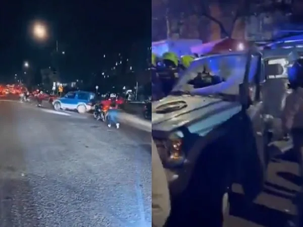 Conductor que arrolló a motociclistas en Bogotá.