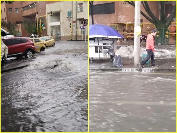 Las lluvias acompañadas de granizo, además de afectar el alcantarillado, también han alterado la movilidad de Bogotá.