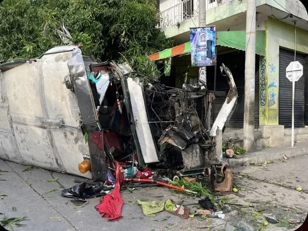 Accidente en l loma de La Manga, en Barranquilla.