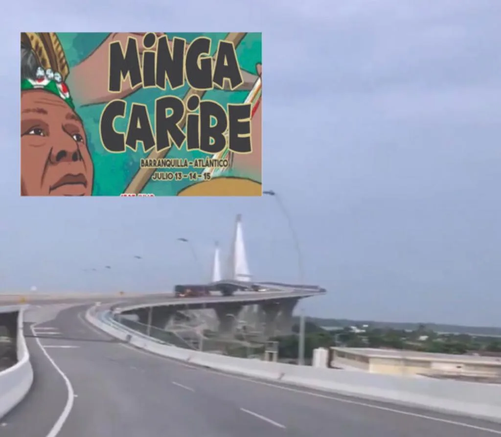 minga indígena caribe en Barranquilla