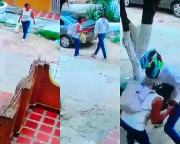 Mujer trató de huir de los ladrones, pero no pudo y la alcanzaron, en Barranquilla