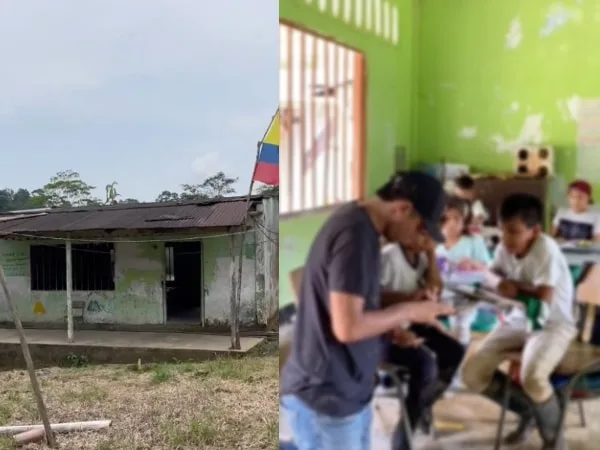 De pupitres deteriorados a aulas renovadas: influencer lidera recolecta y transforma escuela para niños en las montañas del Caquetá