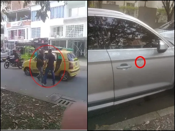 Dos disparos hicieron a una camioneta en el Valle del Lili: el conductor fue herido, tomó un taxi y se fue del lugar