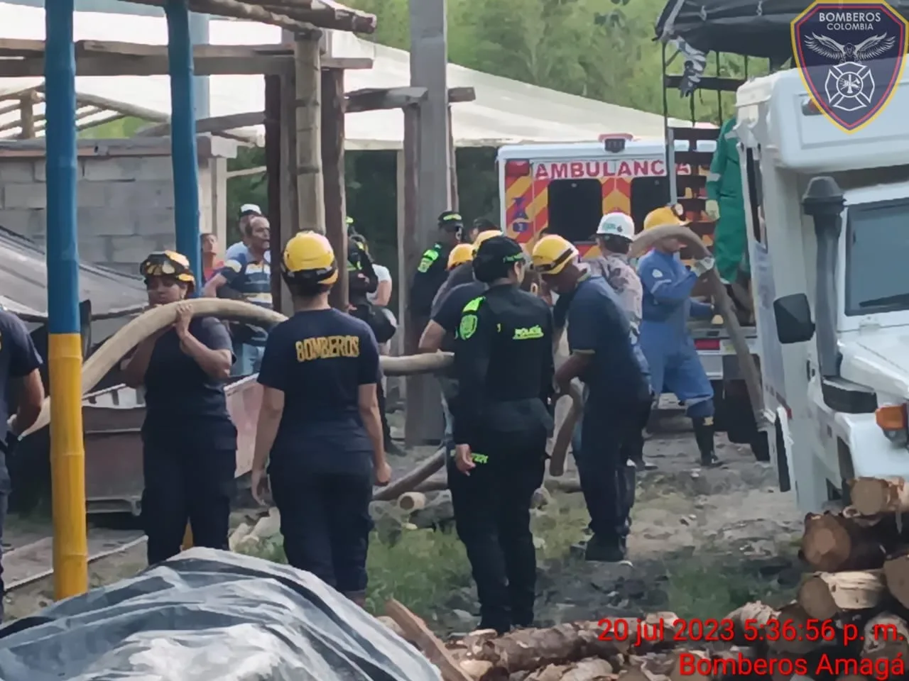 Siguen las labores de rescate en Mina Nechi de Amagá, para sacar a mineros atrapados
