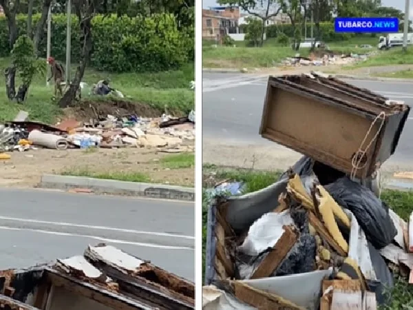 Basuras y escombros arrojados en Cali.