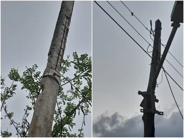 En la vereda Tubaraima en Puerto Velero, denuncian el mal estado en la que se encuentran los postes de energía