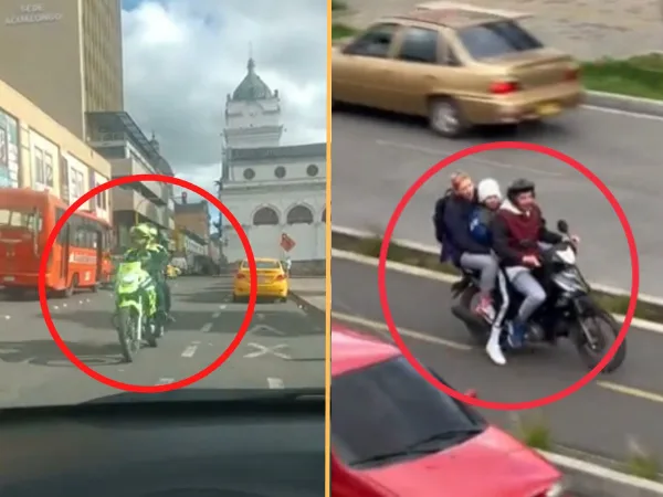 Imprudencia de motociclistas sobre la Carrera 27