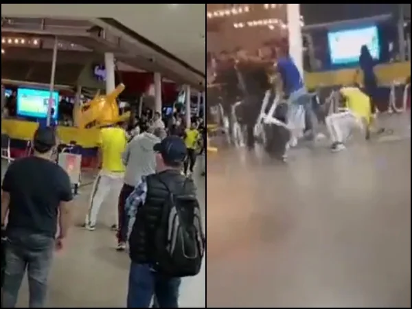 Puños, patadas y sillas se lanzaron hinchas en medio del Colombia - Ecuador: se enfrentaron en Popayán