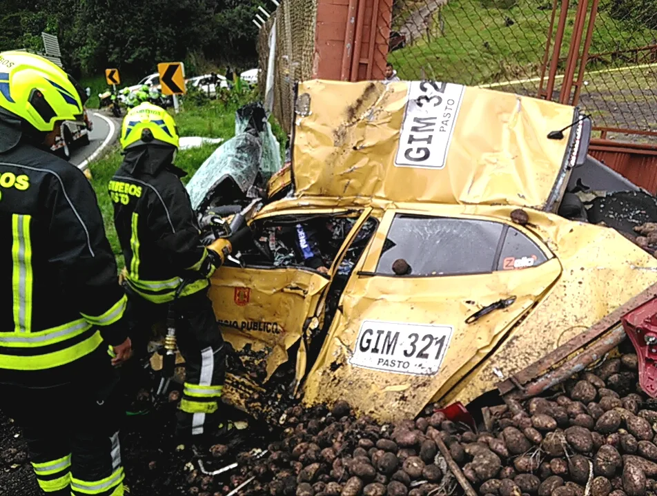 taxi Pasto vía Mojarras accidente