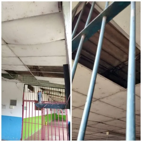 Madres de familia denuncian al mal estado de una escuela en el barrio Salomia