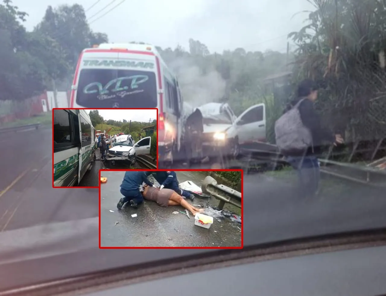 Varios lesionados y en medio de la lluvia: Otro accidente se registró este sábado en la mañana en la vía a Buenaventura