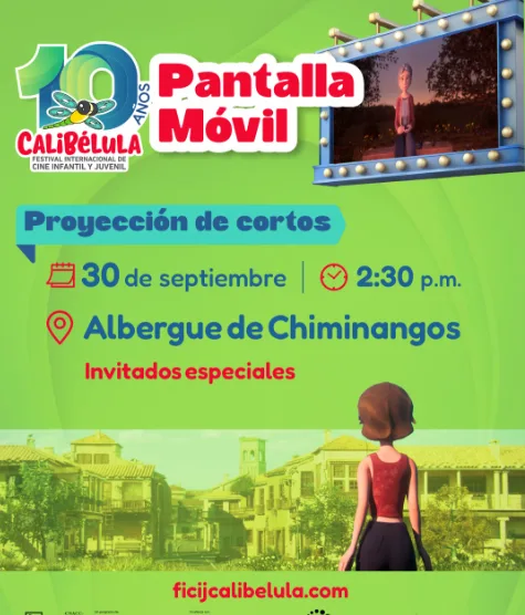 Proyección de Cine infantil en territorios afectados por el terremoto