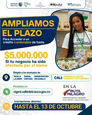 Créditos para emprendedores en el Valle del Cauca.