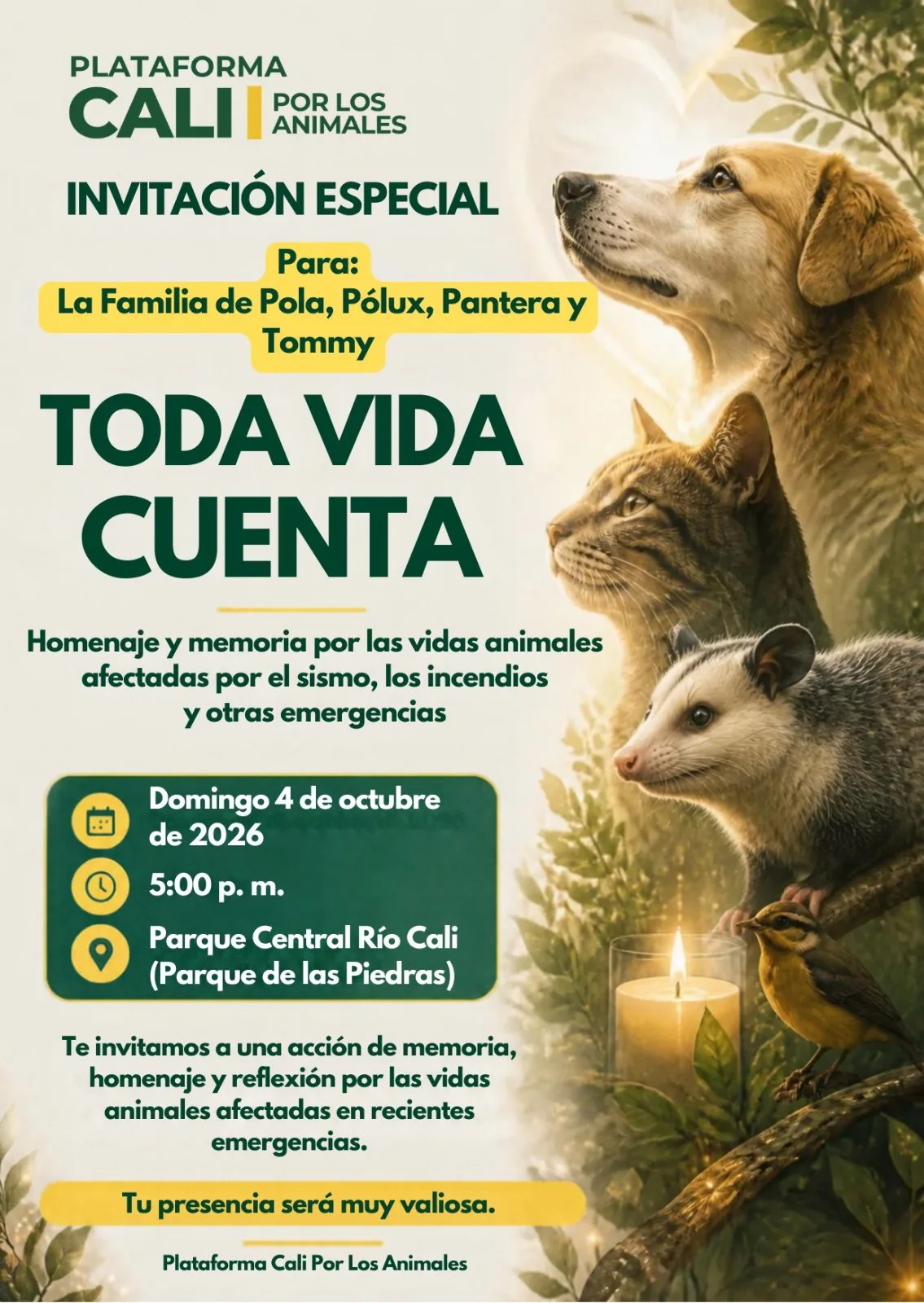 Jornada de memoria animal.