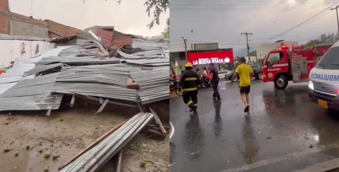 Vendaval en Palmira provocó emergencias.